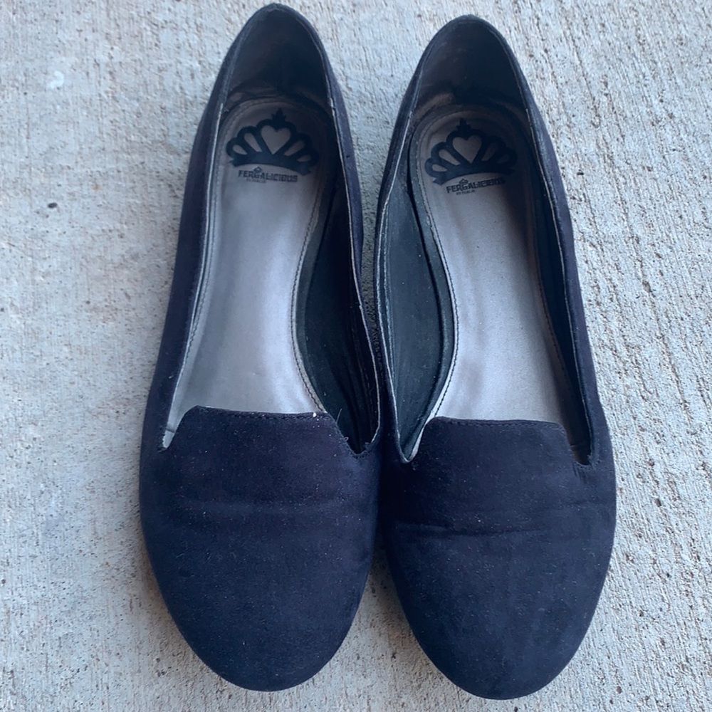 Navy size 10 Fergalicious flats